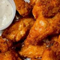 Wings (50 Pc) · 50 Crispy Chicken Wings. Your Choice of Sauce and Dip.
