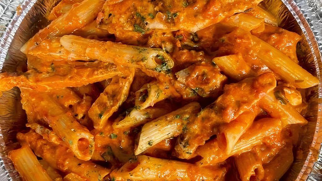 Penne Ala Vodka · A Best-Selling Pasta Dish! Penne-Pasta cooked in our tasty Vodka & Cream Sauce. Made Fresh to Order ~ As Always