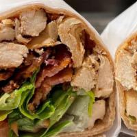 Chicken Blt Wrap · Breaded or Grilled Chicken, Bacon, Romaine Lettuce, Tomato