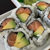 Salmon Avocado Roll · Consuming raw or undercooked meats, fish, shellfish or fresh shell eggs may increase your ri...