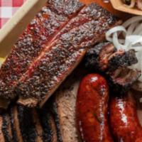 Bbq 2Lb Combo Board For Two · Our artisan hickory and mesquite smoked BBQ is available daily, until it runs out for the da...