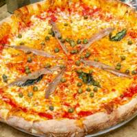 Pizza Alla Napoletana · Tomato sauce, mozzarella, anchovies, capers, oregano.