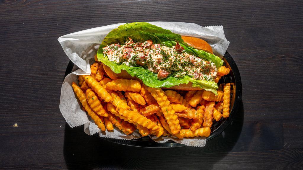 Classic Bk Lobster Roll · Seasoned Chunks Of Chilled Maine Lobster Claws Tossed In Mayo & Butter. Comes with fries