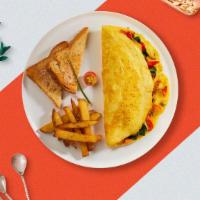 Veggie Mix Omelette · Three Eggs & Mixed Veggies