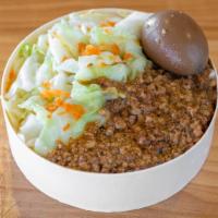 Original Minced Pork Bento Box 古早味滷肉飯
 · Served with sauteed cabbage, braised egg and our signature braised minced pork(contain PEANU...