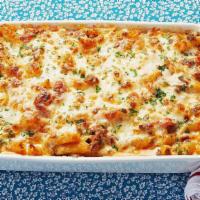 Baked Ziti
 · Penne pasta tossed with ricotta cheese and tomato sauce and topped with mozzarella and baked...