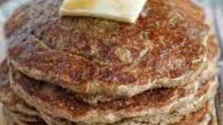 Multigrain Pancakes · Served with butter and syrup.