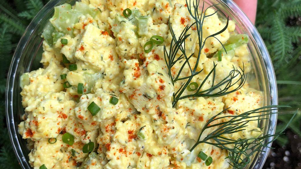The Just Egg'N'Tofu Salad · Just Egg, Organic Tofu, Mayo, Celery, Dill and other Spices.