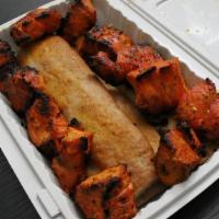 Chicken Tikka Kabab Skewer · Five pieces in each skewer.