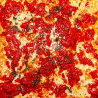 Regular Grandma Thin Square Pizza · Tomato sauce, basil and mozzarella.