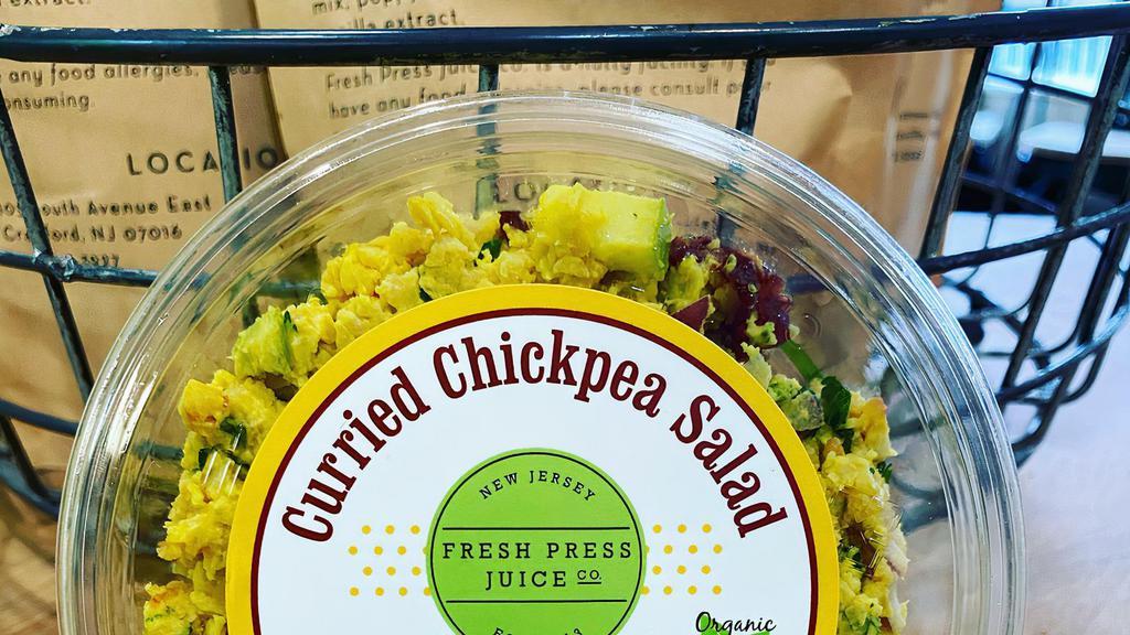 Curried Chickpea Salad · 8 oz.  of our homemade chickpea salad.