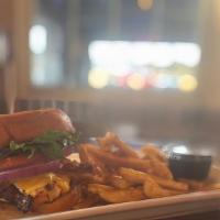 Classic Chicken Sandwich · Marinated grilled chicken breast, lettuce, tomato, mayonnaise, onion, applewood smoked bacon...