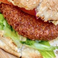 Falafel Sandwich · Croquettes of spicy ground chickpeas, served with tahini sauce.