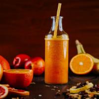Hot Summer Juice · Freshly squeezed orange, grapefruit, and lemon juices.