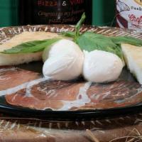 Mozzarella & Prosciutto · home-made mozzarella with prosciutto di Parma