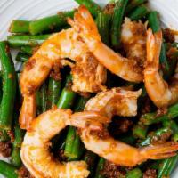 Sm11. Fried Sambal French Beans With Shrimp参芭四季豆炒虾 · Spicy.