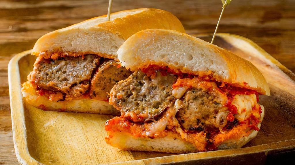 Meatball Parmigiano Roll · meatball / tomato / mozzarella