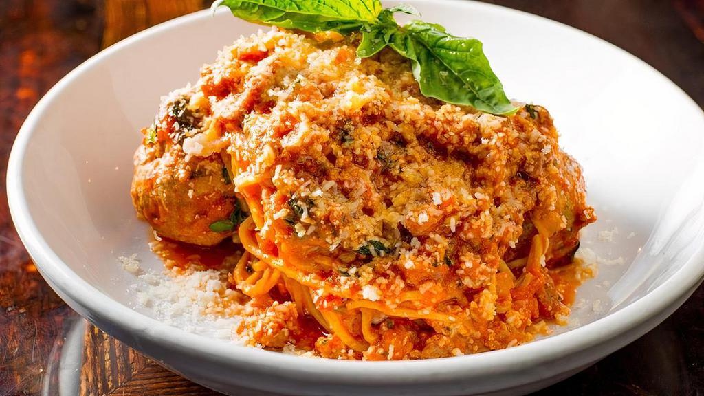 Spaghetti & Meatballs · tomato / basil / parmigiano / meatballs
