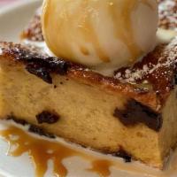 Bread Pudding To Go · chocolate / caramel / whipped cream