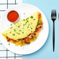 Xxx Mushroom Omelette · Sunny 3-egg omelette with sauteed mushrooms, spinach, diced onion, and your choice of cheese...