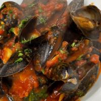 Mussels · Served with Marinara, Fra Diavolo, or White Wine Sauce.