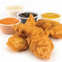 Hand-Breaded Tenders · 3 pieces of hand-breaded chicken tenders, served with your choice of signature sauces.