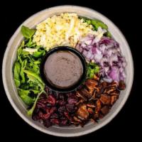 Spinach Salad · Spinach Mix • Bacon • Chopped Egg • Craisins • Red Onion • Balsamic • Vinaigrette