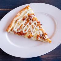 Chicken Bacon Ranch Pizza · Fried chicken cutlet, bacon, and Cheddar cheese topped with ranch dressing.