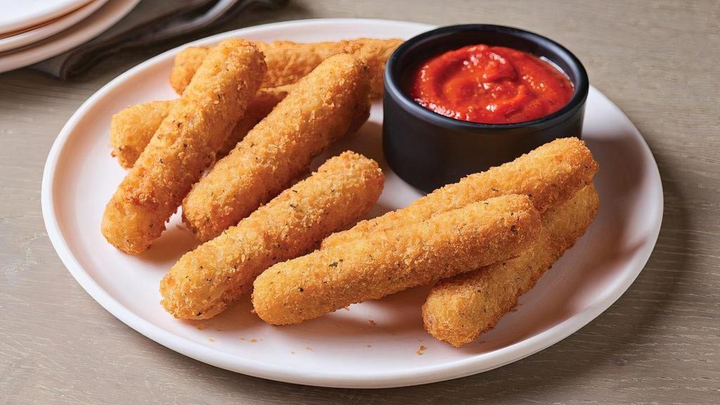 Mozzarella Sticks · Crispy outside with melty Mozzarella inside, this favorite is served with marinara sauce or house-made ranch dressing.