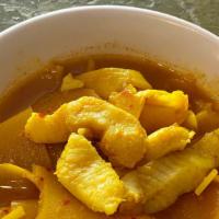 Yellow Sour Curry · Kang Luang. Spicy southern yellow sour curry with pickle bamboo shoot and white fish. The mo...