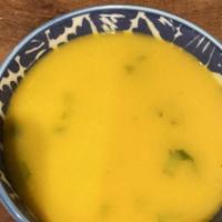 Malagatany Soup · Delicately spiced w/fresh lentil.