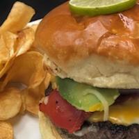 Southwest Burger · Roasted Red Pepper, Guacamole, Cheddar Jack, Chipotle Mayo, Brioche Roll