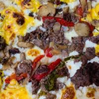 Philly Cheesesteak Pizza · 