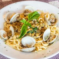 Linguine With Clams · With fresh clams red or white sauce.