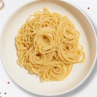 Byo Spaghetti  · Fresh spaghetti pasta cooked with your choice of sauce, veggies, and meats and topped with b...
