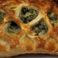 Spinach & Feta Cheese Bistro · Baked in store. This vegetarian bistro is filled with spinach and feta