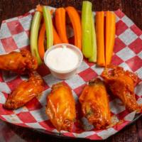 Chicken Wings (5 Pieces) · Served with celery, carrots and blue cheese.