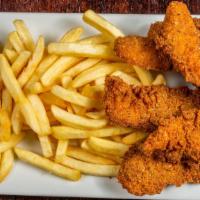 Chicken Tender With French Fires (3 Pieces) · 