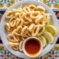 Calamari Frito · Fried calamari with hot chipotle sauce.