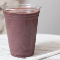 Acai' Booster · Acai berries, kale, blueberries, strawberries, chia seeds. Coconut milk.