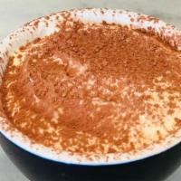 Tiramisu · The classic Italian dessert with ladyfinger cookies, espresso, whipped eggs and mascarpone c...