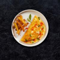Turn To Western Omelette · Eggs cooked with turkey ham, onion, and peppers as an omelette. Served with a side of toast ...