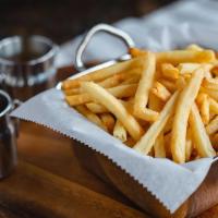 French Fries · Served with french fries, and choice of: ajvar, mayonnaise, crushed pepper, onions.