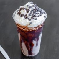 Mocha Wake Up Call · Chocolate ice cream with chocolate syrup, double shot of espresso, topped with whipped cream...