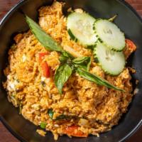 Basil Fried Rice · Egg, onion, bell pepper, carrot, scallion, chili and Thai basil