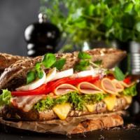 Turkey, Egg & Cheese Sandwich · Delicious Breakfast sandwich containing Turkey sausage, melted cheese and customer's prefere...