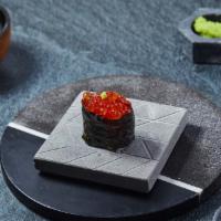 Ikura Nigiri · Salmon Roe. Served with chef's choice of toppings.