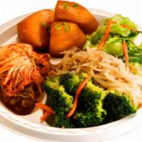 Vegetable Plate · Vegetarian. Choice of 4 vegetables. Served with two scoops of rice.