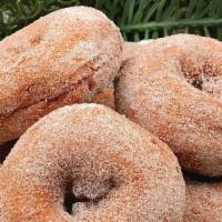 So Cinnamon/Sugar Donut - 6 Pack · Homemade fried apple donuts coated with a cinnamon sugar topping.