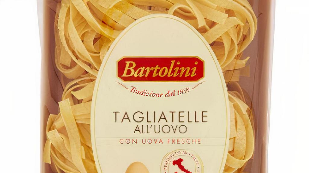 Bartolini Tagliatelle Pasta · Bartolini pasta. A pasta classic! Imported from Umbria and made by a family with over 150 years of pasta making experience, Bartolini penne pasta is made with artisanal Italian durum wheat flour and cut on traditional bronze molds, giving the pasta a porous texture.